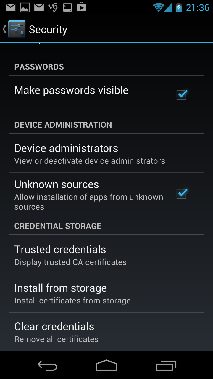 Image result for security setting android